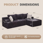 Modular Sectional Sofa Couches L-Shape Couch 3 Seat Modular Sofa Memory Foam - Image 2