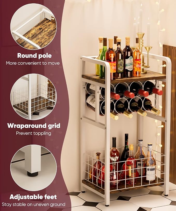 3-Tier Wine Rack Freestanding Floor - Image 4