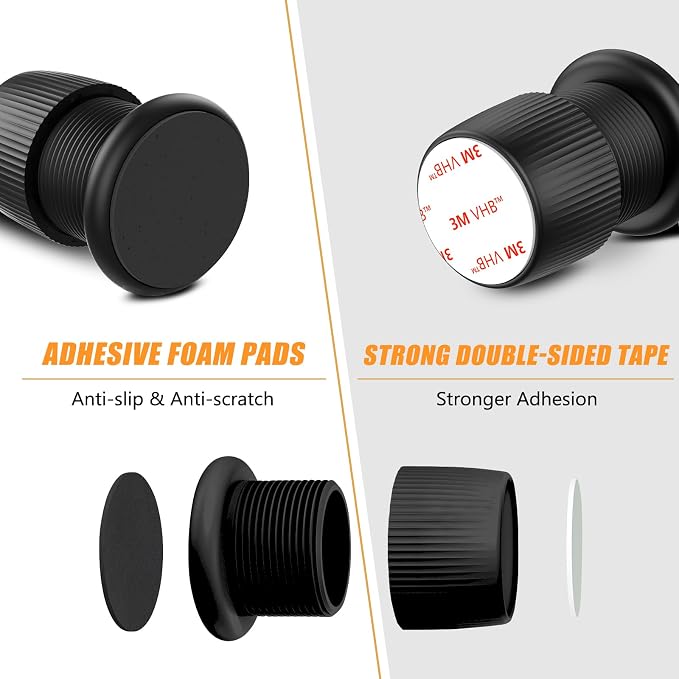 Adjustable Furniture Bed Risers, 1.6-2.6 inch Black, Durable Plastic Anti Slip - Image 3