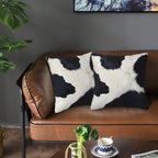 Black and White Western Cow Print Pillow Covers 18x18 Set of 2, Cowhide Accent - Image 8