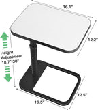 Kitstorack TV Tray Table, Adjustable Height & Rounded Metal Corners, Snack Table - Image 2