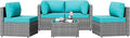 Patio Furniture Sets, 5 Piece Outdoor Sectional Sofas, Wicker Rattan Outdoor by Shintenchi%7CFurnitureMadeforRealLife