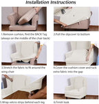 Turquoize Wingback Chair Covers 2 Piece Wing Chair Slipcover Stretch Slipcovers - Image 6