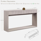 OKD 63" Fluted Console Table for Entryway, Modern Entryway Table - Image 2