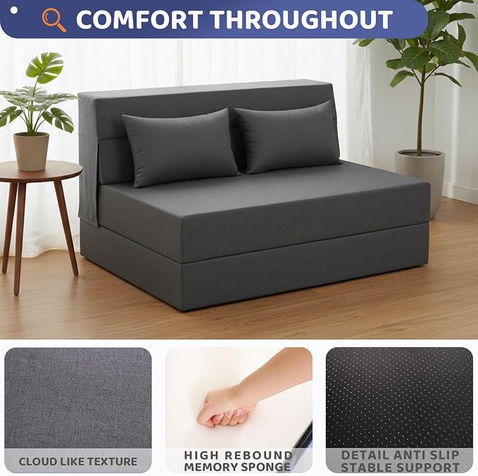 Fvkind Folding Sofa Bed, Foldable Sleeper Chair - Image 5