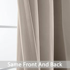 Yakamok Natural Room Darkening Window Curtains 42x36 Inch - Image 3