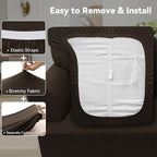 Waterproof Couch Cover 4-Piece Set Striped Sofa Slipcovers - Image 4