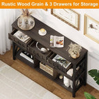 FATORRI Rustic 6 Cube Storage Organizer Bookshelf - Image 5
