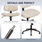 Modern Armless Office Chair - Image 6