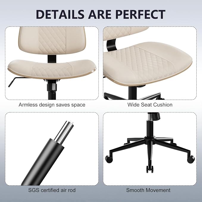 Modern Armless Office Chair - Image 6