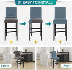 Turquoize 100% Waterproof Bar Stool Cover Stretch Washable Barstool Seat Covers - Image 6