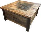 Authentic Barnwood Blanket Storage Coffee Table by Unknown