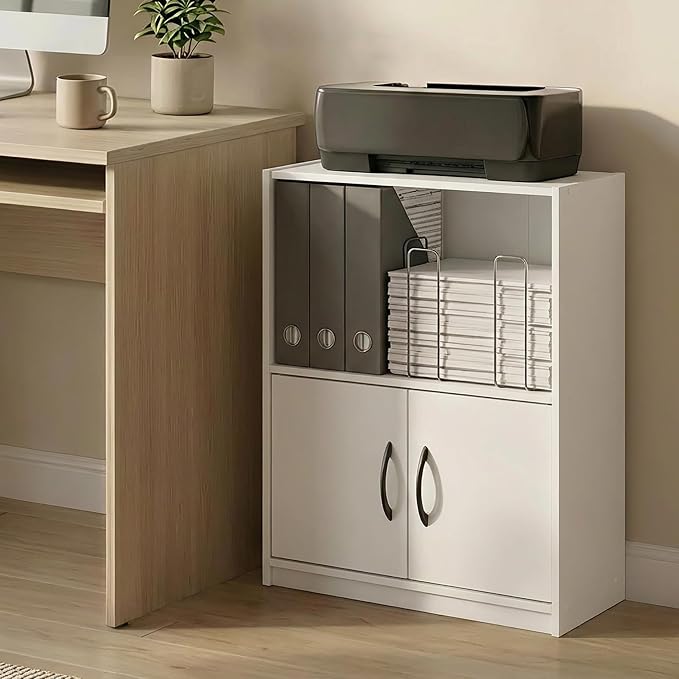 Furinno Gruen Book Shelf, 2-Tier Small Bookshelf, Bookcase - Image 2