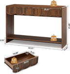 ORRD Console Table with Drawers, Mid-Century 43 Inches Narrow Entryway Tables - Image 2