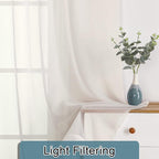 Sheer Curtain Panels Set 96" Inches Long, Solid Voile Light Filtering Airy - Image 7