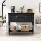 ARTPOWER Console Table with 2 Drawers, Retro Entryway Table with 2 Door - Image 4
