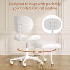 Pinmoco Upgraded Cross Legged Office Chair - Image 3