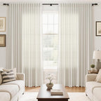 Cream Extra Wide Linen Curtains - Image 7