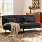 COMHOMA Convertible Futon Sofa Bed, 72″Fabric Futons Couch - Image 2