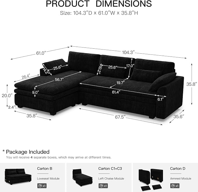 Belffin Large Modular Sectional Sofa - Image 2