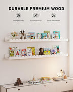 Shario Nursery Book Shelves, Scalloped Shelves, Wall Book Shelves - Image 2