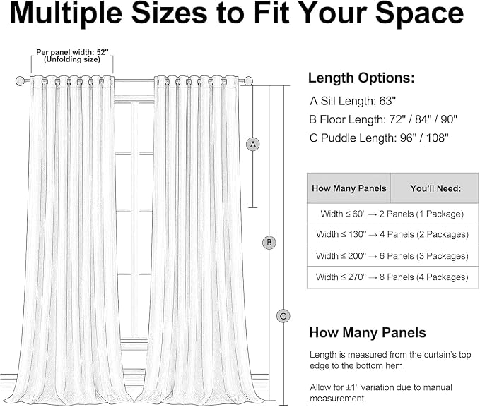 Topfinel Snow White 100% Blackout Linen Curtains - Image 8