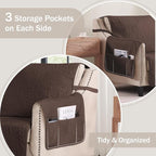 Soft Couch Cover with Pockets for Extra-Large Sofa, Medallion Quilted Design - Image 4