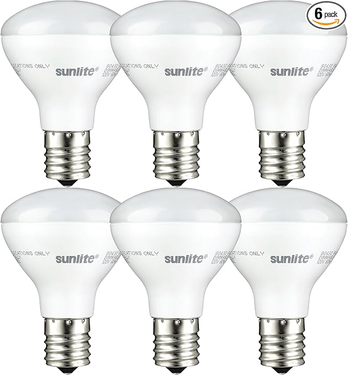Sunlite LED R14 Mini Flood Light Bulbs, 4 Watts, 280 Lumens, Intermediate Base by Sunlite