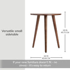 MH London Tri Pin Side Table I Handmade Natural Mango Wood, Naturally Moisture - Image 3