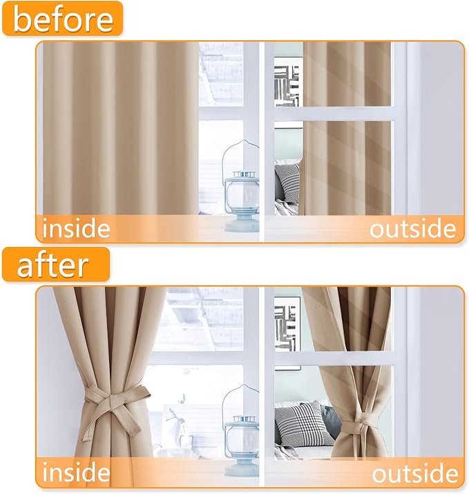 Blackout Window Curtain Panels, 42 x 72 Inch | Thermal Insulated, Light Blocking - Image 4