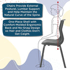 Children’s Factory MyPosture Plus 8" Chair, 2 Pack, Stackable Ergonomic Seating - Image 7