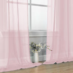 Blush Pink Sheer Curtains 84 Inches Long 2 Panels - Image 6