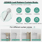 QDWIS 2 Pack Silver Curtain Rods - Image 6