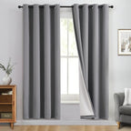 Yakamok Grey 100% Blackout Curtain Panels 72 inches, 2 Panels | Blackout by Yakamok