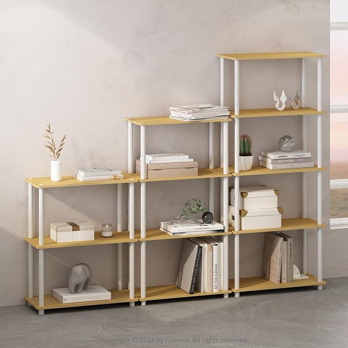 Furinno Turn-N-Tube Book Shelf, 3-Tier Bookshelf, Bookcase - Image 2