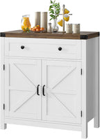 HOSTACK Coffee Bar Cabinet, Kitchen Storage Cabinet, Modern Farmhouse Buffet by HOSTACK