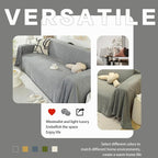 DREAMINGO Modern Minimalism Light Grey Couch Cover Sectional Sofa Covers - Image 6