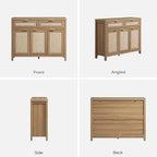 SICOTAS Rattan Sideboard Buffet Cabinet - Image 9