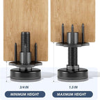 MROCO Adjustable Leveling Feet, 3/8"-16 Thread T-Nut Kit Furniture Levelers - Image 3