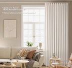 Vision Home Natural Pinch Pleated Full Blackout Curtains Linen Blended Room - Image 2