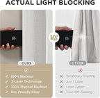 Joydeco Pinch Pleated Linen Curtains Darkening Drapes - Image 7
