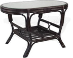 Malibu Lounge Set of 4: 2 Natural Rattan Wicker Chairs, Three-Seater Sofa - Image 9