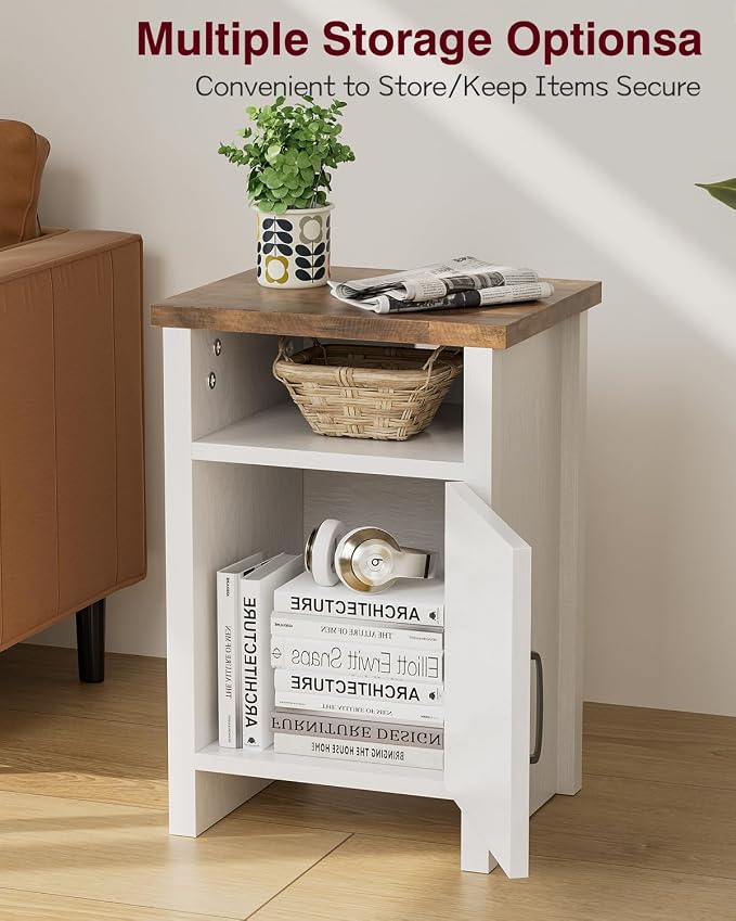 YESHOMY Farmhouse Modern Nightstand - Image 4