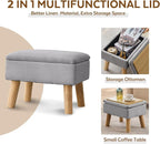 Storage Ottoman, Small Foot Stool Ottoman - Image 5