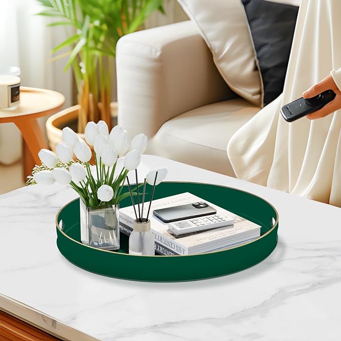 MAONAME Dark Green Decorative Tray, Plastic Trays - Image 5