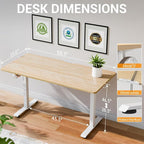 Veken 55 Inch Large Electric Standing Desk, 4 Memory Heights Adjustable - Image 2
