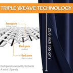 Blackout Curtains for Bedroom, 42 x 72 Inch, 2 Panels | Light Blocking - Image 3