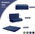 MAXYOYO 6" Folding Sofa Bed for Floor, Tufted Tri-Fold Floor Mattress - Image 2