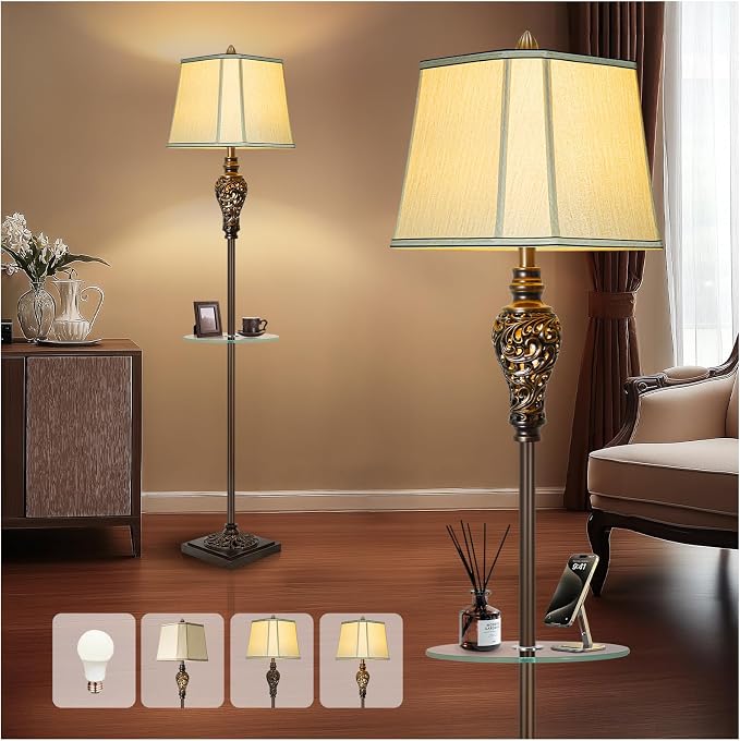 Rustic Floor Lamp for Living Room by LuxSightCollection