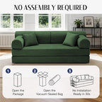 79'' Convertible Sofa Bed, 6 in 1 Folding Floor Futon Couch Sleeper - Image 6